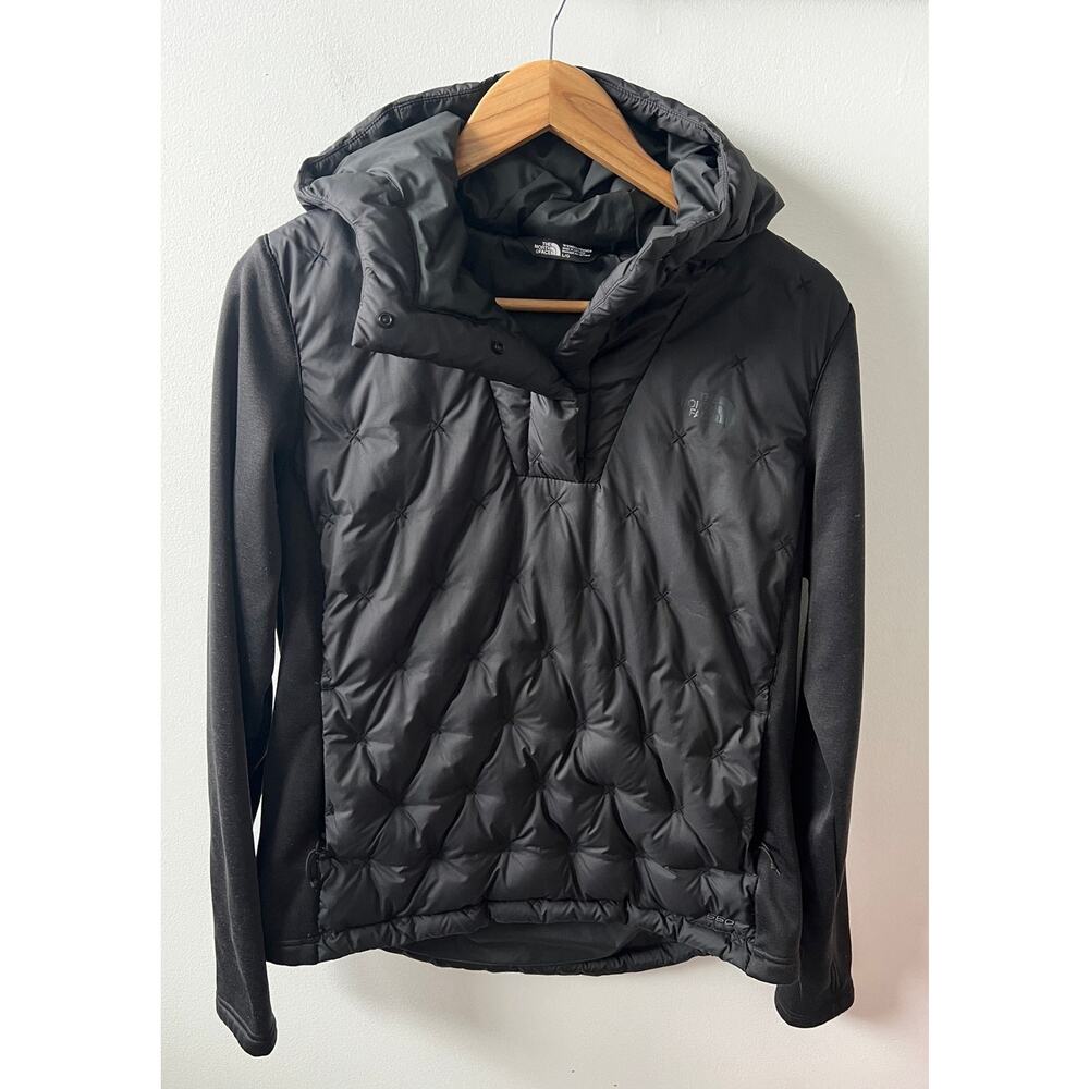 The North Face Harway Hybrid 550 down quilted pullover hoodie womens size L